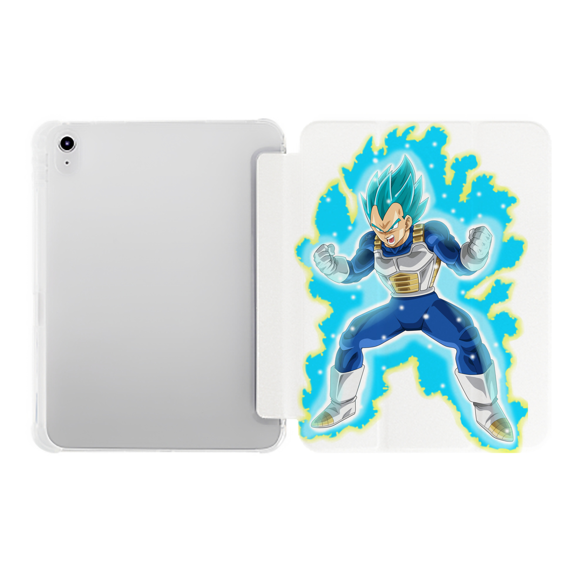 （画像用） ドラゴンボール ベジータ四世（Bejīta Yonsei）DRAGON BALL Vegeta IV IPad ケース ペン収納付き 三つ折りスタンド PUレザー×シリコン 対応機種9.5/10.5/10.9インチ